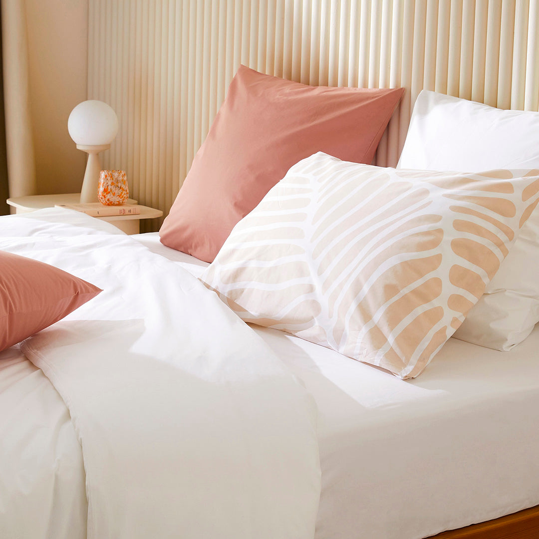 La taie d'oreiller en percale de coton bio - Blanc
