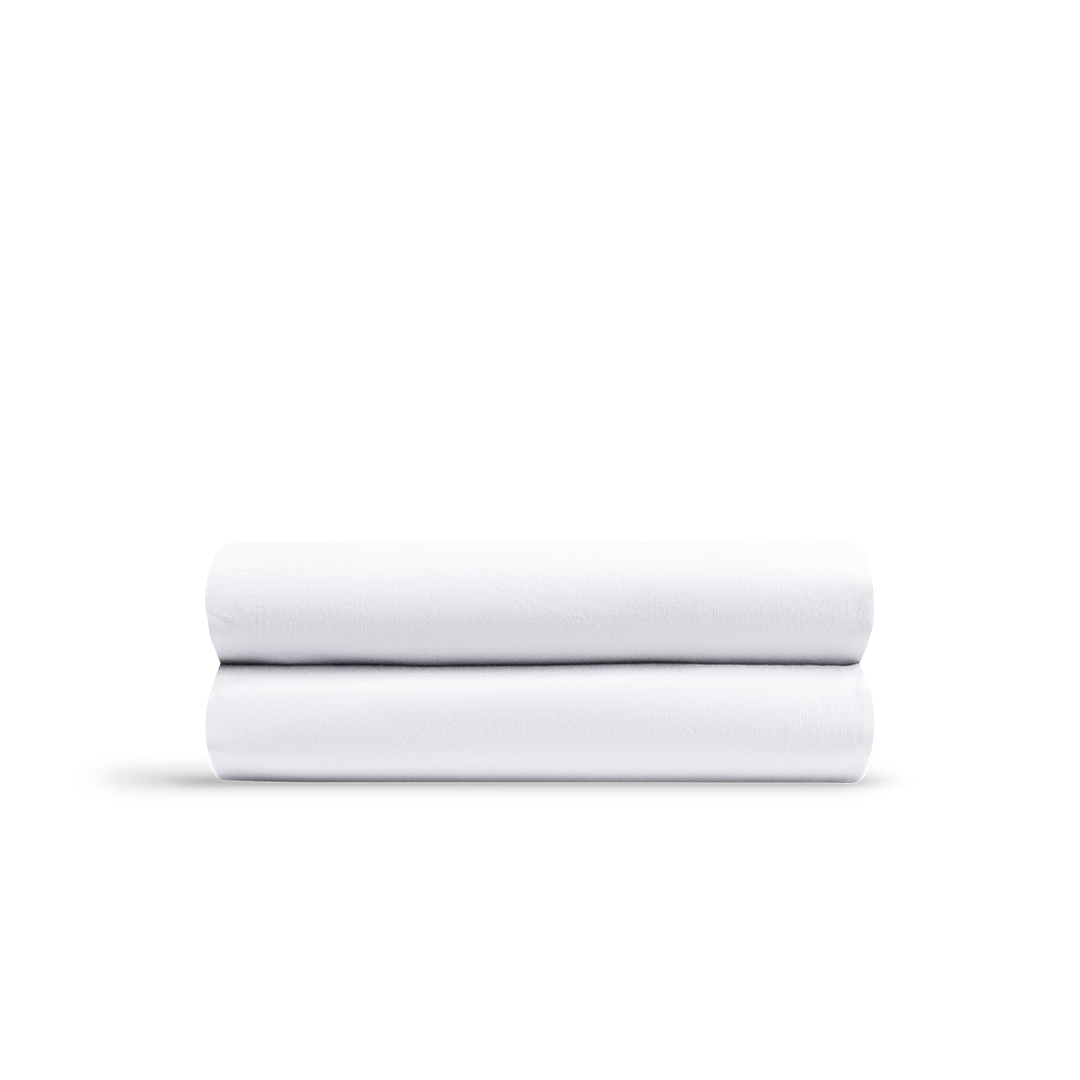Le drap-housse en satin de coton bio - Blanc