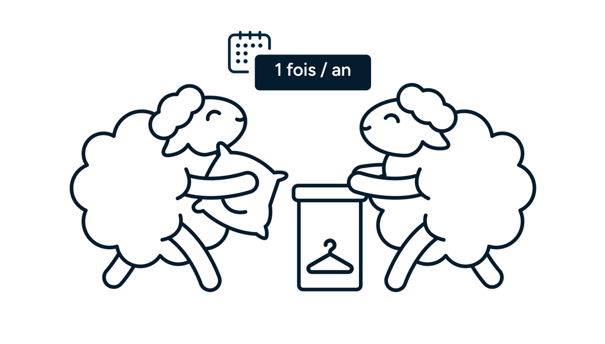 Mouton pressing une fois par an