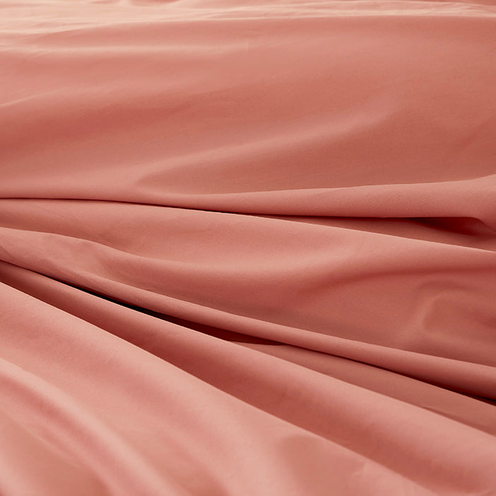 La housse de couette enfant en percale de coton bio - Bois de rose