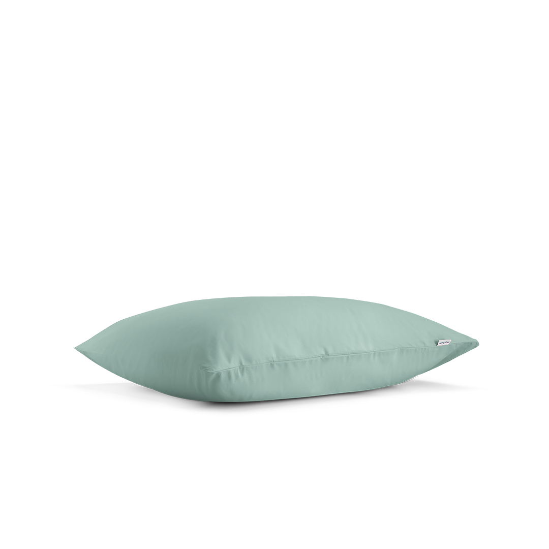 Taie d'oreiller enfant en percale de coton bio - Vert d'eau