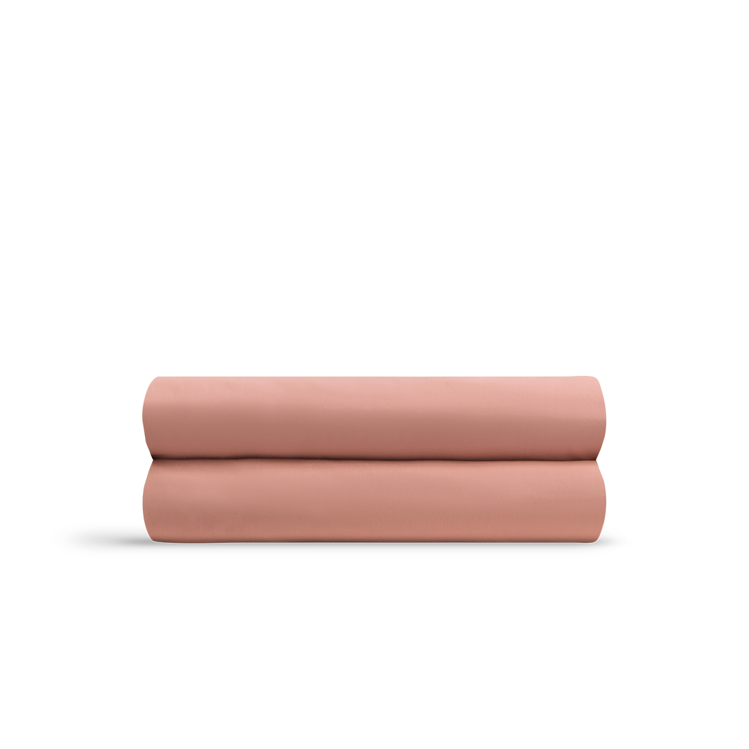 Le drap-housse enfant en percale de coton bio - Bois de rose