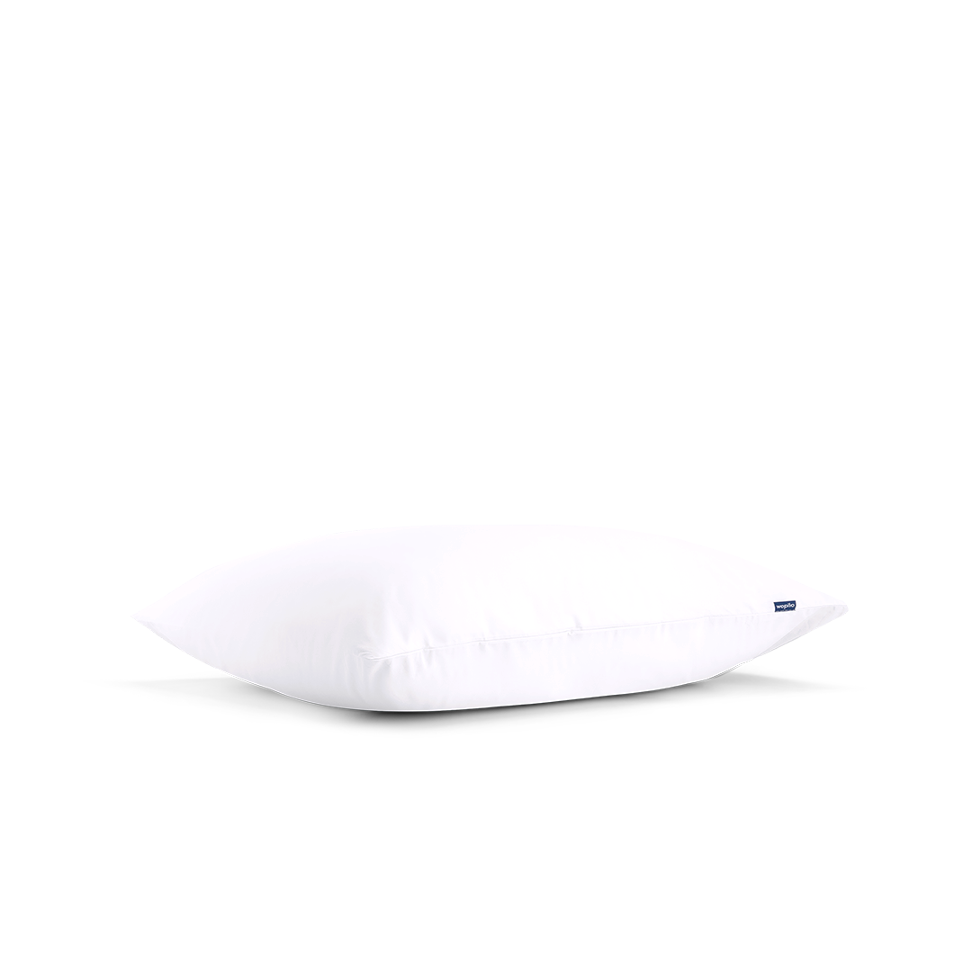 La taie d'oreiller en percale de coton bio - Blanc