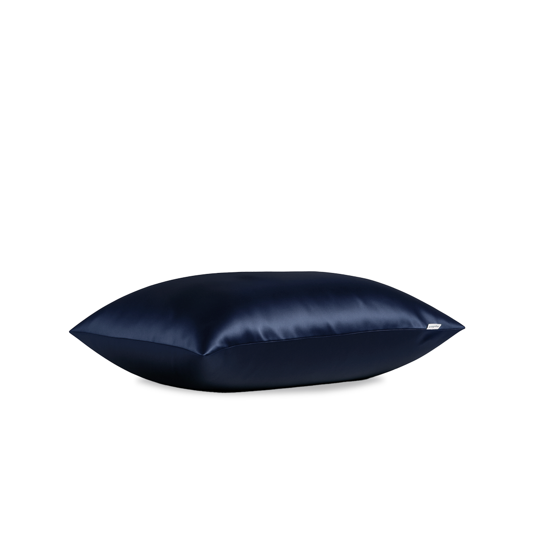 La taie d'oreiller en soie - Bleu marine