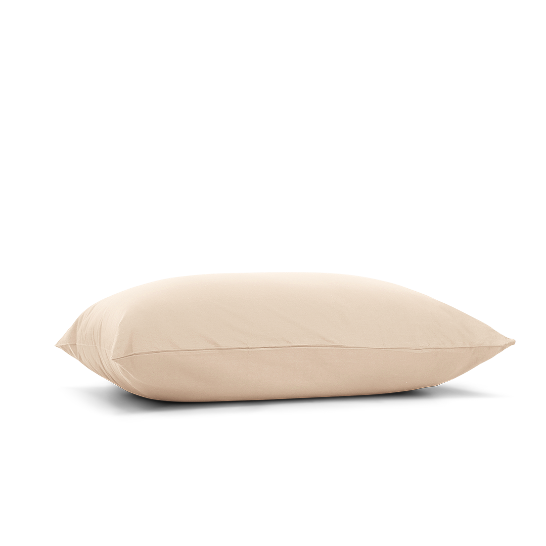 La taie du oli max en satin de coton bio - Beige