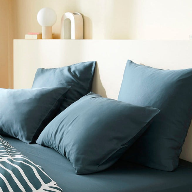 La taie d'oreiller en Tencel™ - Bleu ardoise
