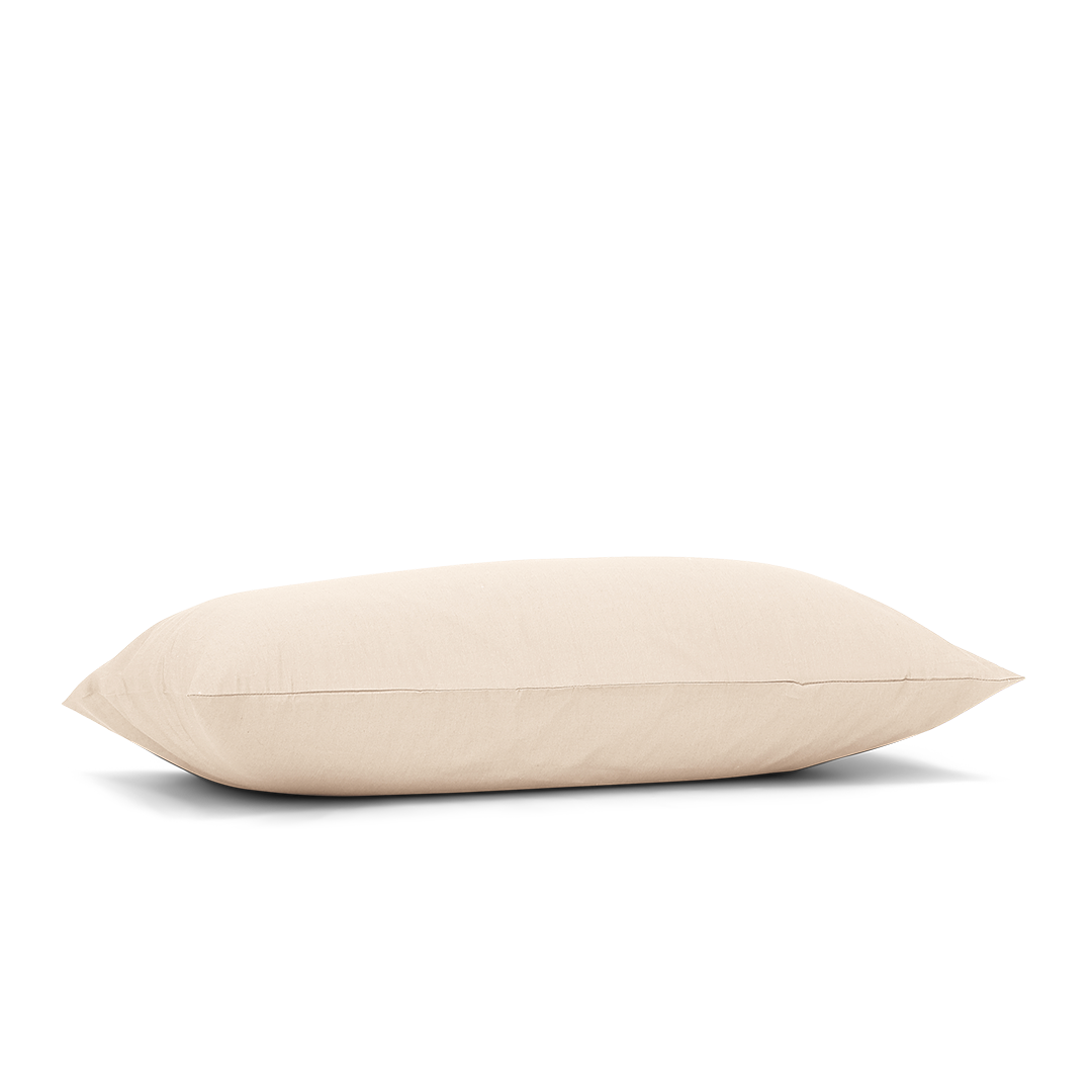 La taie de traversin wonderpilo en percale de coton bio - Beige